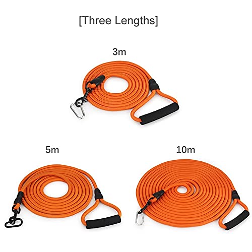 3M/5M/10M Correa de perro largo para mascotas correas para perros al aire libre Correa de entrenamiento para perros pequeños y grandes correas Super largas 1.3X1000cm negro