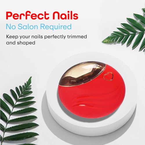 Image of PRIME PICK Portable Electric Nail Clippers Baby Nail Piercing Device Adult Manicure Implement Nail Clippers Nail Clipper Anti-Splash Anti-Pinch (RED)
