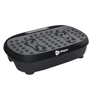 LifePro Vibrationsplatten-Trainings... – Hexaplate für Lymphdrainage und Gewichtsabnahme – mit LED-Anzeige, Fernbedienung, leisem Motor und 150 kg Belastbarkeit (Black)