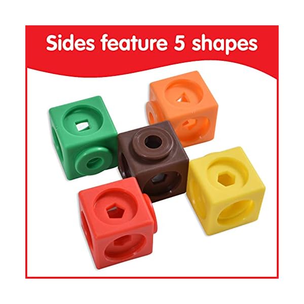 edx education 75166 Math Cubes - Set of 100 -Fidget Linking Cubes for Early Maths - Connecting Manipulative – Bild 5