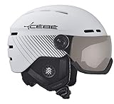 KAT. 1-3 ALL WETTER Cébé Unisex – Erwachsene Fireball Skihelme White 54-56 cm