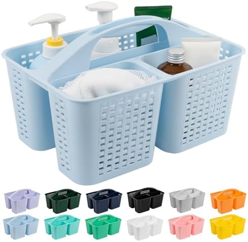 Tiawudi Portable Shower Caddy, Caddy Organizer with Handle, Plast...