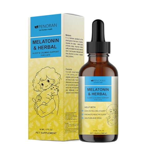 Cat Heat Relief Drops Natural Herbal & Melatonin for Cats Calme Sleep