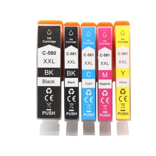Cartouche d'encre compatible PGI580 CLI581 XL pour Canon Pixma TS705 TR7550