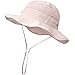 Malaxlx Unisexe Bob Bébé Enfant Chapeau de Soleil Rose Chapeau de Pêcheur Nourrisson Chapeaux de Seau Été Extérieur Large Bord Chapeau de Plage Visière pour 12-24 Mois Fille Garçon