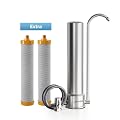 Frizzlife SS99 Countertop Water Filter System, Stainless Steel Faucet Water Filtration for 8000 Gallons, 0.5 Micron NSF Certified Elements Reduces 99.99% Lead, Chlorine, Heavy Metals, Bad Taste & Odo