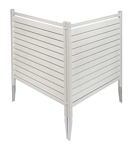44in H x 36in W (2 Panels) No Dig Enclo Waverly White Vinyl Privacy Screen, Outdoor Privacy Screen Panels, Trash Can Enclosure, Air Conditioner Fence, Pool Equipment Enclosure, EC18010 - Thumbnail 3