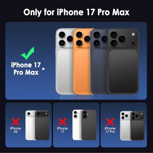 Image of FanTEK Phone Case Compatible with iPhone 17 Pro Max 6.9 Inch, Magnetic Case Clear Protective Bumper Hard Back Cover