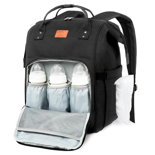 Best baby bag backpack KeaBabies Diaper Bag Backpack - Trendy Black