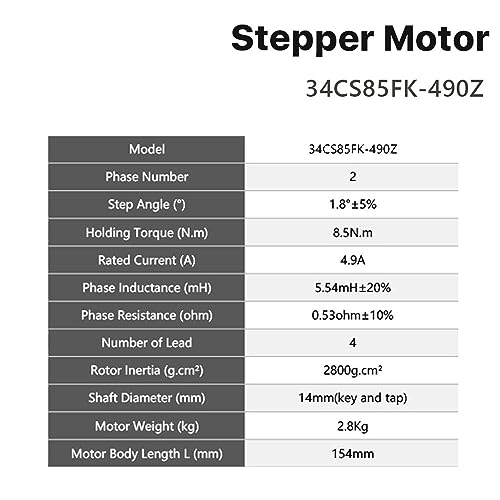 Moteur pas à pas 8.5Nm pour stabiliser les axes verticaux CNC - 6