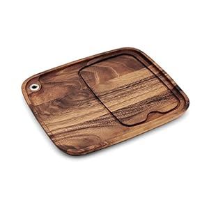 Ironwood Gourmet Fort Worth Steak Plate with Juice Channel, Acacia Wood 13 x 11 x 0.75 -inches, Brown Ironwood Gourmet Fort Worth Steak Plate with Juice Channel Acacia Wood 13 x 11 x 075 inches Brown