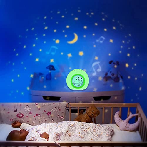 Tarklanda Alarm Clock For Kids,Moon Stars Projector Alarm Clock,7 Color Changing Night Light,Snooze Touch Control Temperature For Kids’ Bedroom, Digital Clock For Girls Boys Children Birthday Gifts #TOP6