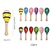 behone Mini Hölzerne Maracas,12 stück Holz Maracas Rassel,Rassel Holz Musikinstrument,Rasseln Aus Holz für Kinder, Partys und Schulen,Kinder Party(zufälliges Stilmuster)