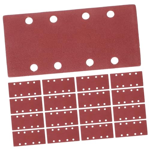 Zerodeko 100Pcs Rectangular Fine Grit Sandpaper Sheets for Sander Tools Sanding Paper for Wood Metal Plastic Versatile Handheld Sander Disks for Home Renovation and Industrial Use