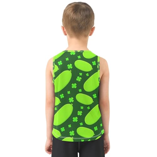 J JOYSAY Cucumber Clovers Field Chartreuse Boys Tank Top Sleeveless Muscle Shirts Quick Dry Kids T-Shirts 3-15T3