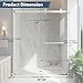 EASYWORC Frameless Double Sliding Shower Doors, 55-60