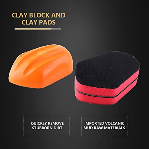Spta Clay Block, Clay Bar Pad, 3Pcs Clay Pads And Synthetic Clay Set For Car Detailing, Speed Clay Bar Sponge For Car Detailing, Solve The Problem Of Stubborn Dirt On Paint And Glass -Chmlp08A #TOP6