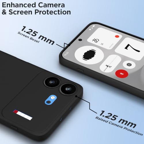 Image of Outlouders Back Cover for Nothing Phone 4b 5G | Camera Protection | Durable Soft Matte Silicone Bumper Case (Black)