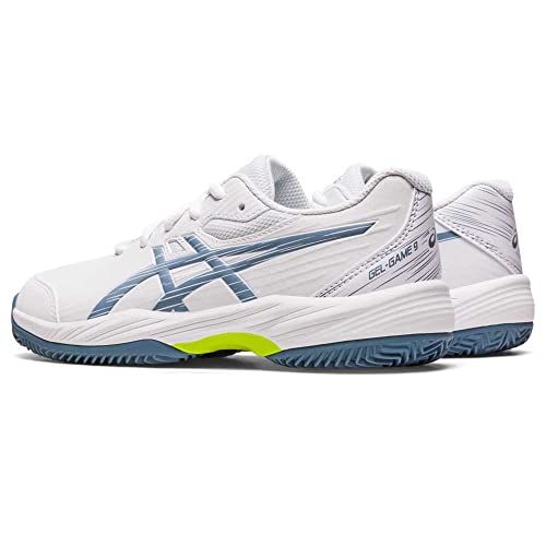 Foto von ASICS Gel-Game 9 GS Clay Sneaker, Blanc Bleu En Acier, 37 EU