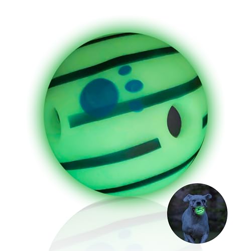 SIKARAAM Giggle Dog Ball, Glow in The Dark Interactive Chew Giggle Ball Funny Sounds - Image 4