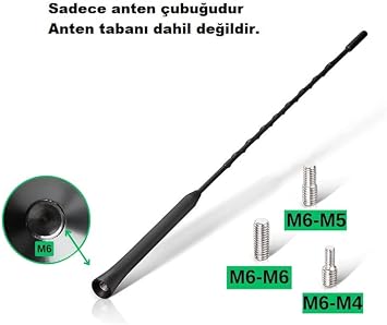 Toyota Auris Uyumlu  ubuk Tavan Anteni Oto Tepe Anten Y ksek  ekim Ara  Radio Anteni 40cm