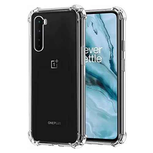 Image of Case Creation New Oneplus Nord Premium Imported 0.3mm Crystal Clear Totu Silicone Transparent Flexible Soft Corner Protection with TPU Slim Back Case Color Cover for One Plus Nord