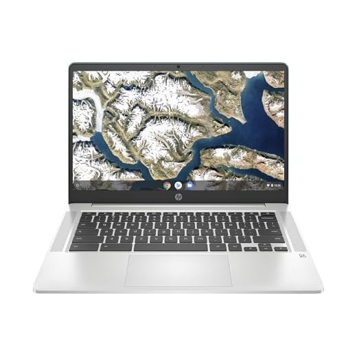 HP Chromebook 14 Laptop, Intel Celeron Processor, 4 GB RAM, 32 GB eMMC, 14” HD (1366 x 768), Display, Chrome OS, Webcam & Dual Mics, Work, School, Entertainment, Long Battery Life (14a-na0120nr, 2021)
