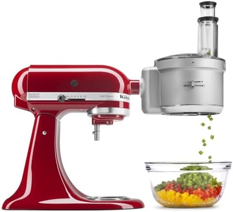KitchenAid Stand Mixer Attachment, Food Processor with Commercial Food Dicing Disc KSM2FPA