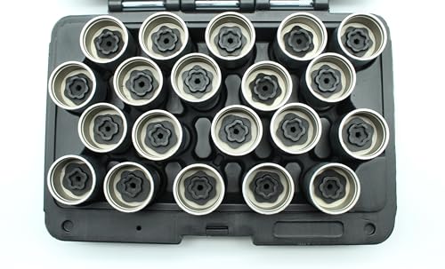 Image of TMAX 20pc Anti-Theft Wheel Lug Nut Removal Socket Key for Volvo Set B