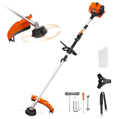 New 26CC Gas Powered Weed Wacker, 2-Cycle Engine String Trimmer with Easy Start, Comfortable Handle...