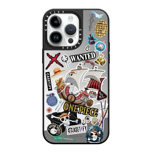CASETiFY MagSafe Ή~[ iPhone 14 Pro Max P[X [ː / 1.5m̗NA / One Piece ] - Vo[ (ubNop[) - ONE PIECE 25th Straw Hat C