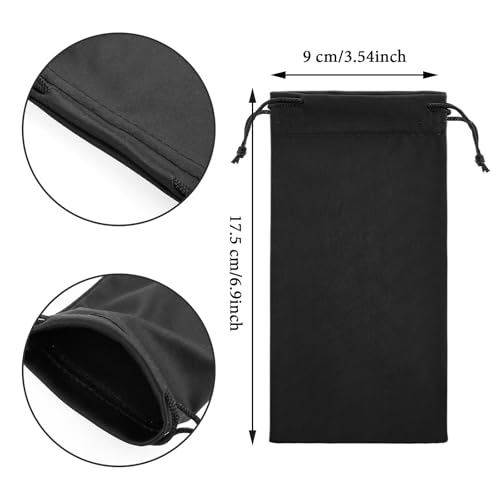 Image of Teaaha 4PCS Microfiber Sunglasses Bag Glasses Pouch, Portable Sunglass Case Soft Drawstring Eyeglasses Sleeve Storage Bag for Phone, Eyeglass Case