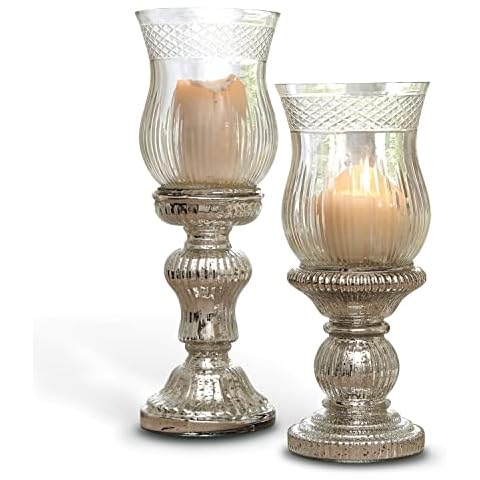 LOBERON® Kerzenständer Set Luisant | Deko Kerzenständer Silber Cover