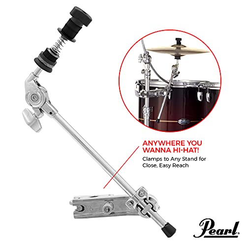 Pearl Clh70 Closed Hi-Hat Holder With 15" Solid Boom Arm, Multi-Angle Mounting Clamp, Unilock Gearless Cymbal Tilter, And Spring-Adjustable Cymbal Spread. #TOP2