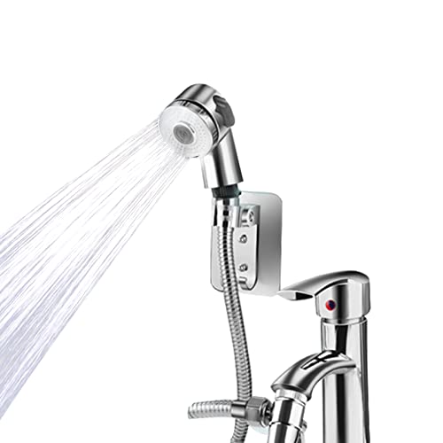 Tap To Shower Adapter Faucet Shower Head Set Sink Hose Sprayer Attachment Bathroom Sink Faucet Hand Shower Set including Shower Hose Hair Washing Set Sink Shower Head Set For Pet Bath Washing(shampoo set)