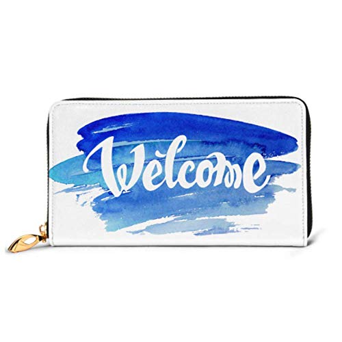 Preisvergleich Produktbild JHGFG Mode Handtasche Reißverschluss Brieftasche Begrüßungsbeschriftung Telefon Kupplung Geldbörse Abendkupplung Blockieren Leder Brieftasche Multi Card Organizer