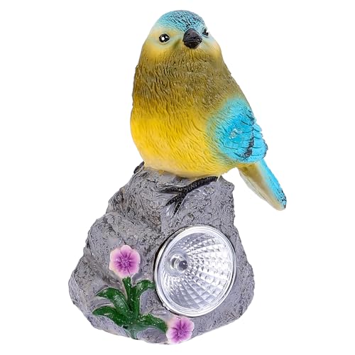 Lampe solaire extérieure oiseau résine POPETPOP luminaire décoratif jardin
