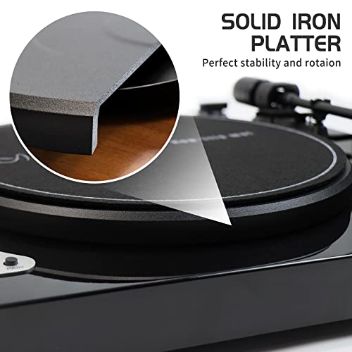 Tourne Disque Vinyle Bluetooth 33/45 RPM,Teglu Platine Vinyle Vintage Chaîne HiFi Lecteur de Vinyle sans Fil avec… - Les Beatles, Paul McCartney, John Lennon, RIngo Starr, George Harrison Tourne Disque Vinyle Bluetooth 33/45 RPM,Teglu Platine Vinyle Vintage Chaîne HiFi Lecteur de Vinyle sans Fil avec… – Image 4