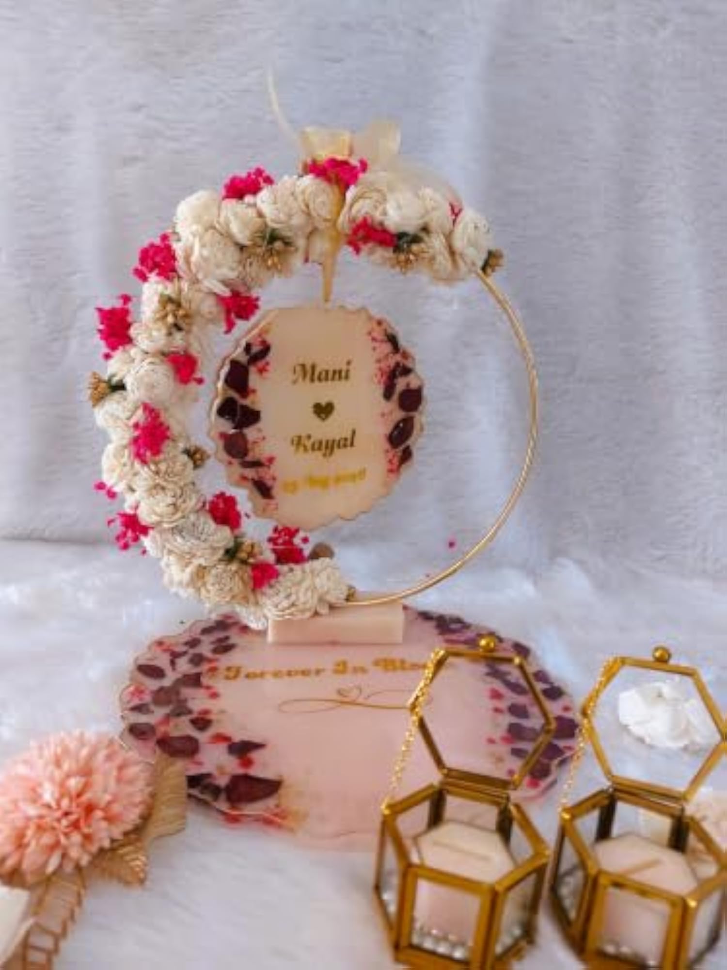 Engagement Ring Platter with Custom Name & Date