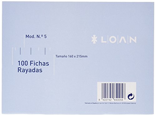 Loan Número 5 - Fichas rayadas, 100 unidades