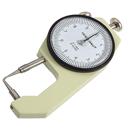 Calibrador de grosor New Lon0167 con precisión de 0.1mm, rango 0-10mm, con estuche plástico rojo miniatura 1