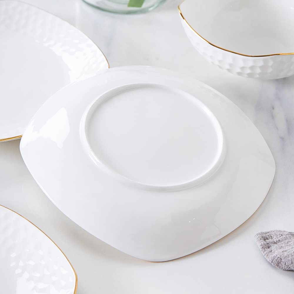 Churchill Set 12 Piatti Piani Profile, in Ceramica, Bianco, 17cm