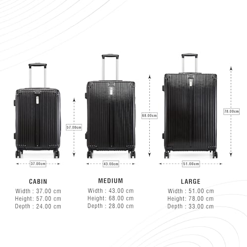 Image of Baomi Solid Gold Range Black Color 26 inch Medium Trolley