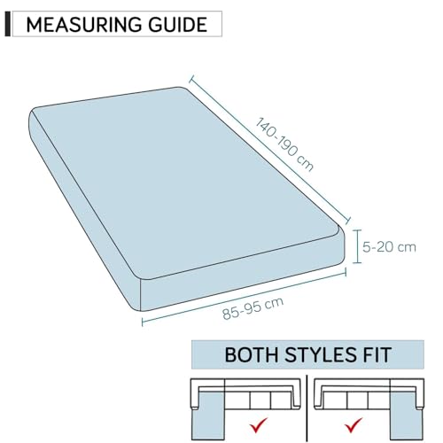 Image of HOKIPO 100% Waterproof Elastic 140gsm Chaise Cover Sectional Couch Covers for L Shaped Sofa, 1 Piece Chaise Cover, Camel (NEW-AR-5355-CML)