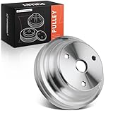 A-Premium 6.6 Inch Crankshaft Pulley with Double-Groove Machined Aluminum Compatible with 1969-1985 Chevrolet Small Block V8 262, 265, 267, 283, 302, 305, 307, 327, 350, 400, Long Water Pump
