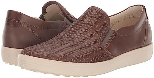 ECCO Women's Soft 7 Woven Slip on 2.0 Sneaker, Taupe, 8-8.5 | Image 6