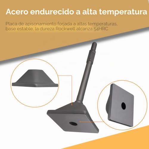 Miniatura 2 de Cncyeah Machacador De Martillo, Placa De Apisonamiento Hexagonal Antichoque, 410 X 150 X 150 Mm, Compactador De Hormigón, Paisajista Para Demolición Jackhammer Breaker