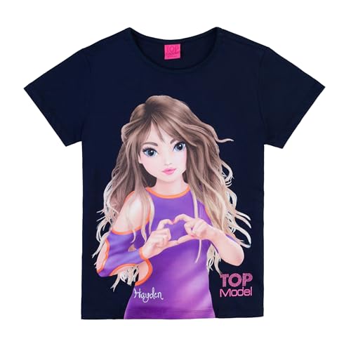 TOPModel Niña Camiseta con Hayden 75004 Azul, Talla 140, 10 años
