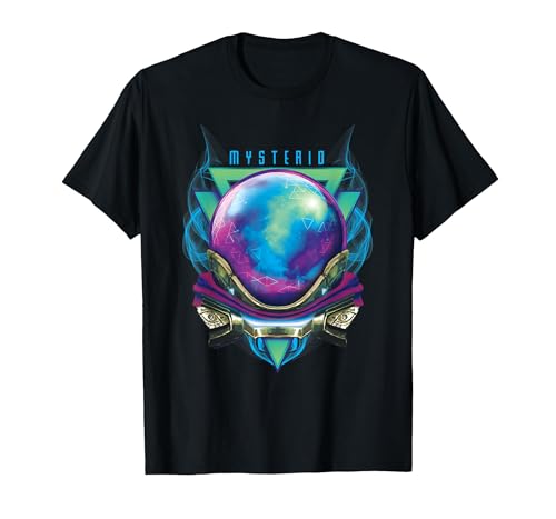 Image of Marvel Spider-Man Far from Home Mysterio Helmet T-Shirt, Men, Black, Medium