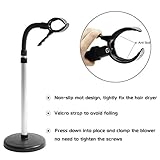 360 Degree Rotating Lazy Hair Dryer Stand Hand Free with Heavy Base, Hands-Free Adjustable Height Blow Dryer Holder Countertop - Image 5